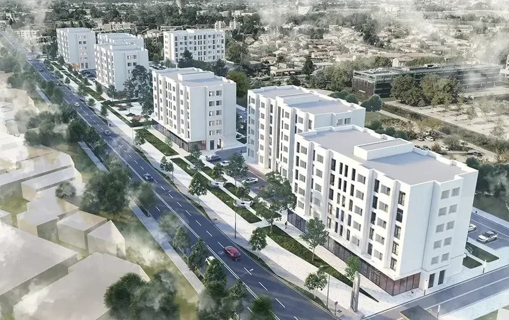 Yaşayış kompleksi şəhərsalma layihəsi — masterplan və həyət